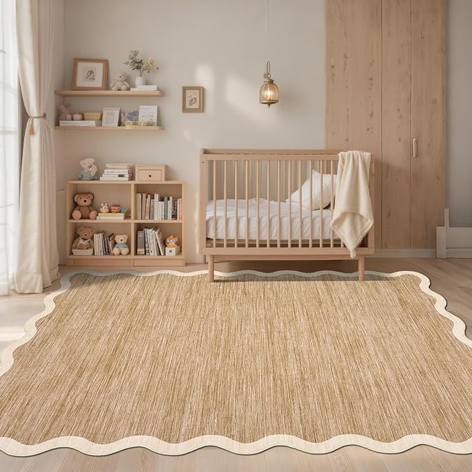 GarveeHome Scalloped Washable Rug 9x12 Area Rug - Image 2
