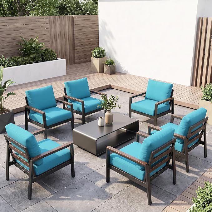12Pcs Patio Cushion Covers Stretch Outdoor Furniture Protector Slipcovers | - Image 2