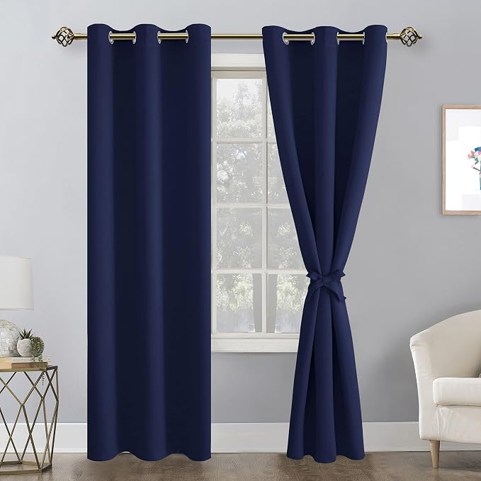Blackout Curtains for Bedroom, 42 x 84 Inch, 2 Panels | Thermal Insulated & - Image 8