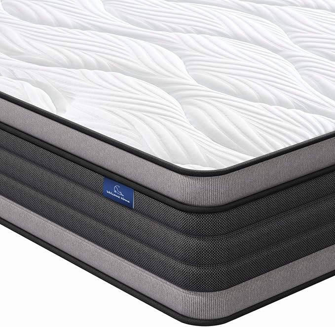Vesgantti Twin XL Mattress, 10 Inch Hybrid Twin XL Size Mattress with Memory Foam and Individually Pocket Spring, Pressure Relief and Supportive, Medium Firm Feel, Mattress in a Box
