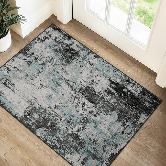 RELEANY Washable 2'x3' Abstract Area Rug by RELEANY