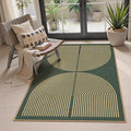 Lahome Modern Rainbow Green Entryway Rug, 3x5 Washable Outdoor Porch Rug | Non by Lahome