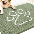 OLANLY Dog Door Mat for Muddy Paws 32x20, Paw Print Design Chenille Mud Mat | by OLANLY