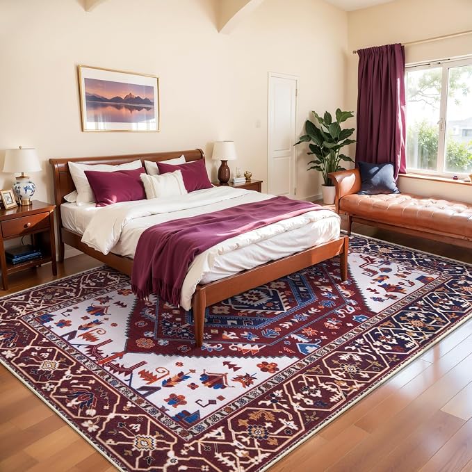 SERISSA 8x10 Washable Non Slip Boho Area Rug - Image 3