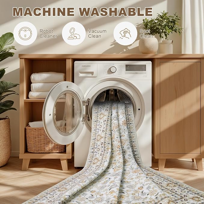 10x12 Area Rugs Living Room: Washable Boho Rug - Image 6