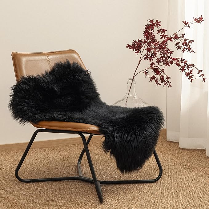 Ashler Faux Fur Rug, 2 x 3 Ft, Machine Washable | Fluffy Sheepskin Fur - Image 2