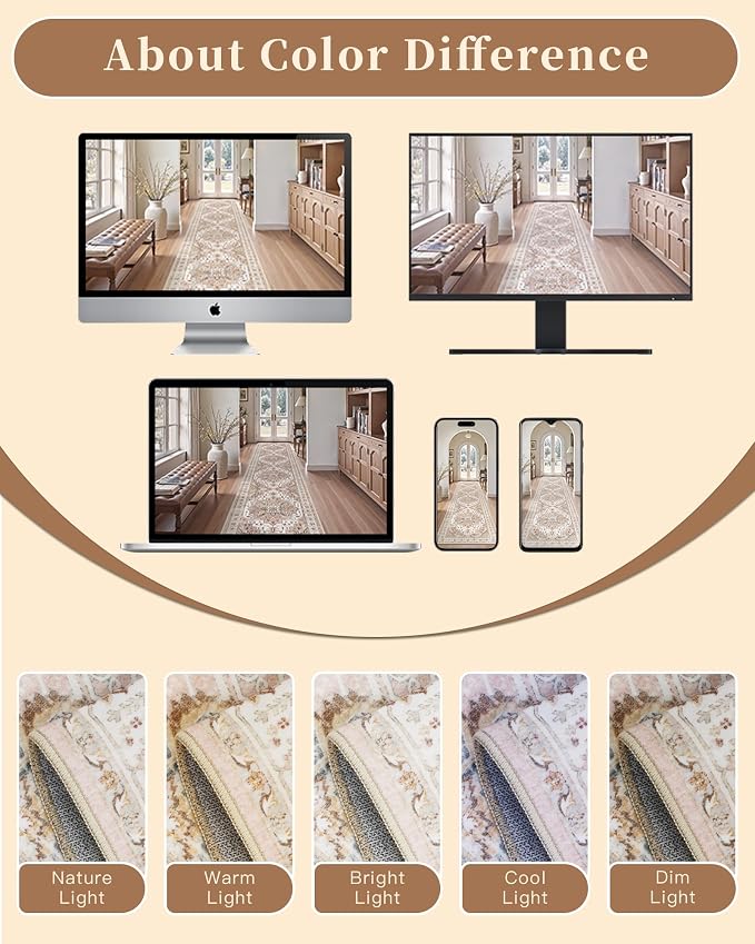 Madane Hallway Runner Rug 2x8 Washable Kitchen Rugs Non-Slip, Soft Ultra-Thin - Image 9