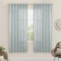 Light Filtering Linen Curtains 68 inches Long by LAMIT