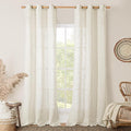 Linen Sheer Curtains 84 Inches Long by LAMIT