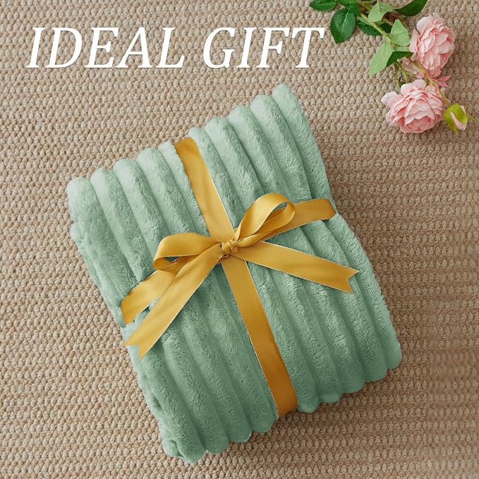 BEDELITE Striped Fleece Throw Blanket, Soft Cozy, Lightweight Warm, - Image 6