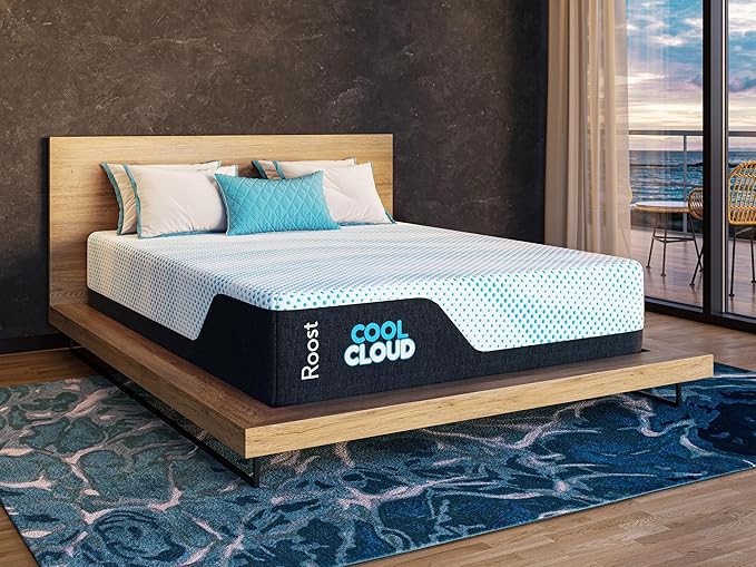 ROOST SLEEP Memory Foam Mattress, 14-Inch Twin XL – Cool Cloud Gel Foam Bed for Extra Length Comfort – Pressure-Relieving and Cooling Mattress for Restful Sleep
