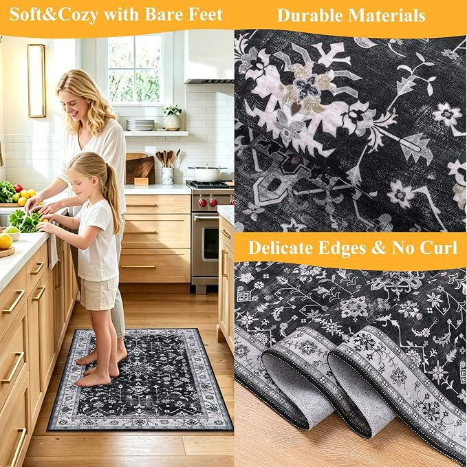 HEBE Indoor Door Mat 2'x3', Washable Welcome Mat - Image 5