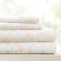 Linen Market 4 Piece King Sheet Set - Breathable, Double-Brushed Patterned Cooling Sheets – Oeko-TEX Certified Ultra Soft & Wrinkle-Free 16" Deep-Pocket King Sheets - Easy Care Fall Foliage Yellow