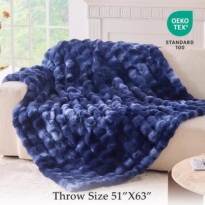 BENVWE Fluffy Faux Fur Throw Blanket - Image 2