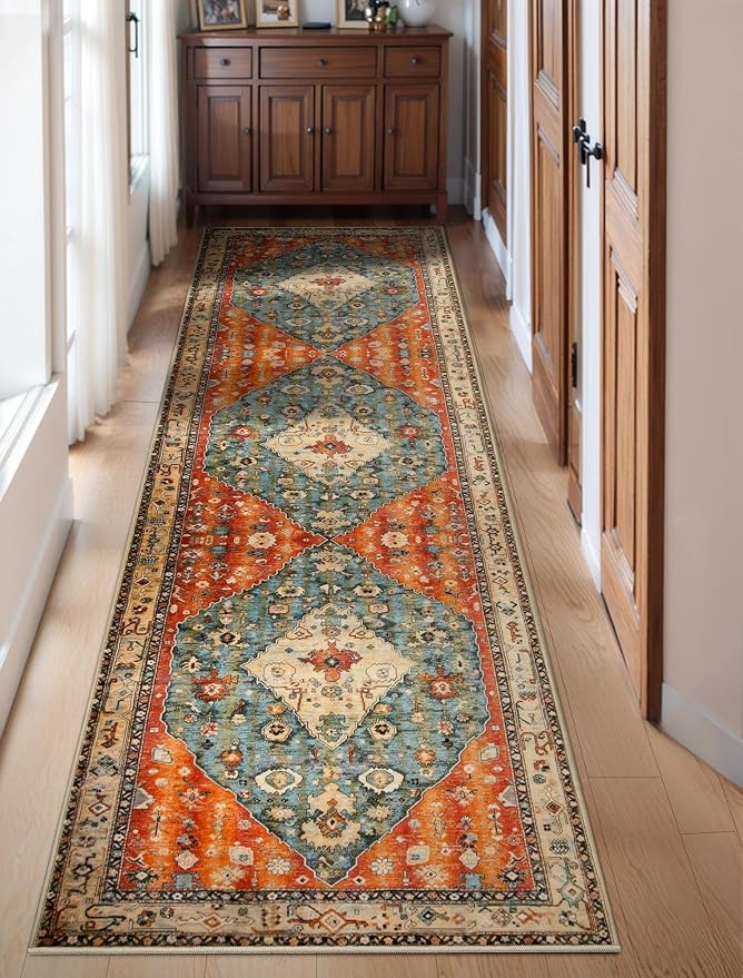 SERISSA 2'6"x10' Washable Non Slip Boho Runner Rug - Image 5