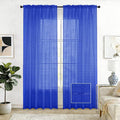 SpaceDresser Check Sheer Curtains 108 Inches Long by SpaceDresser
