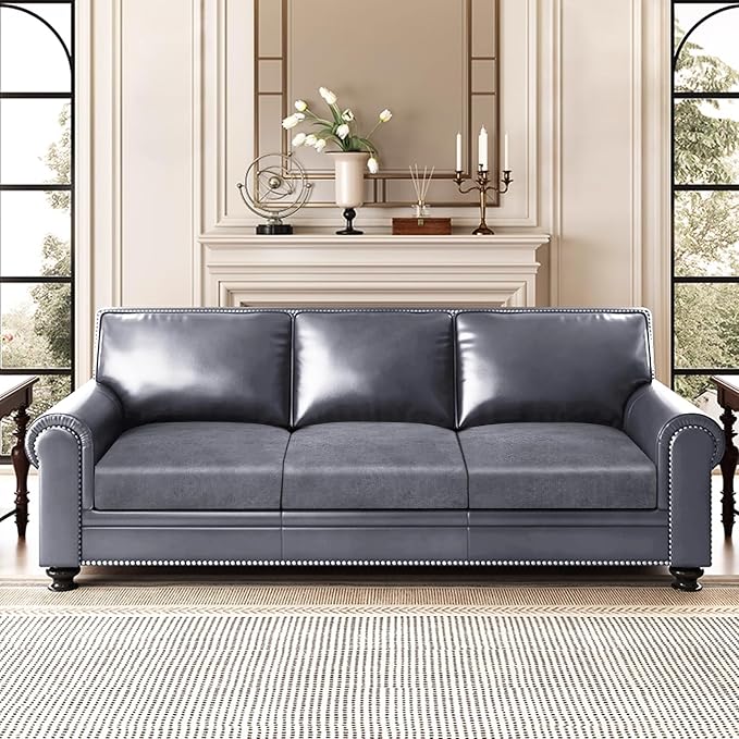 ANARACHON Leather Look Couch Cushion Covers Sofa Seat Slipcovers Sets Couches - Image 2