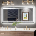 TokeShimi LED Bathroom Mirror 60 x 28 Lighted Bathroom Vanity Mirror with Lights,Brighter Frontlit and Backlit Light up Anti Fog Mirror