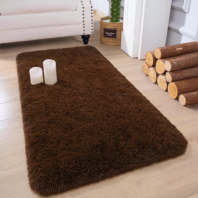 Chicrug Soft Runner Rug for Bedroom Living Room Plush Fluffy Rugs 2x4 | Shag by ChicrugHomeDecor
