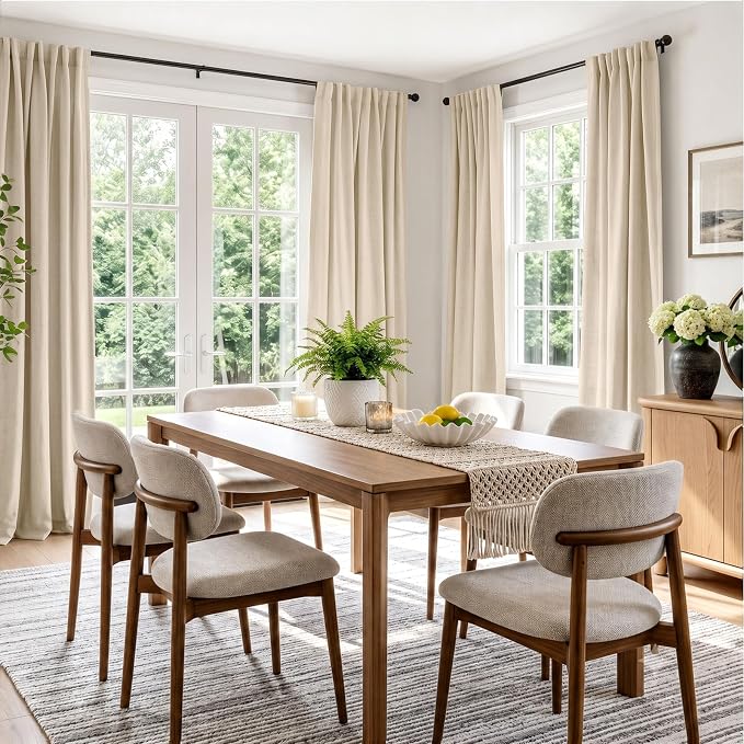 INOVADAY 100% Blackout Linen Curtains - Image 5