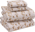 RUVANTI Flannel Sheets Full Size - 100% Cotton Double Brushed Bed Sheets Set, Deep Pockets 16 Inches, All Seasons Breathable & Extra Soft Full Sheets, Warm & Cozy, 4 Piece, Dazzale