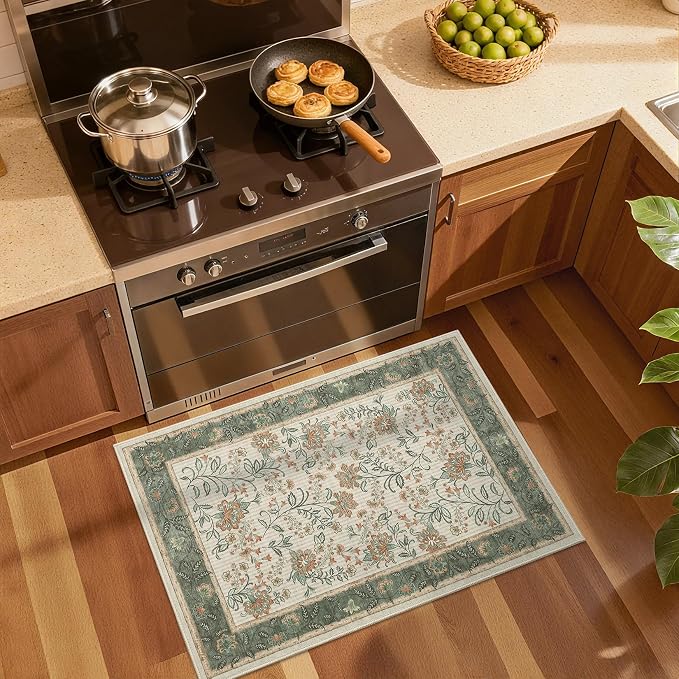 GarveeHome Small Sage Green Entryway Rug, 2x3 Washable Front Door Rug Indoor - Image 8