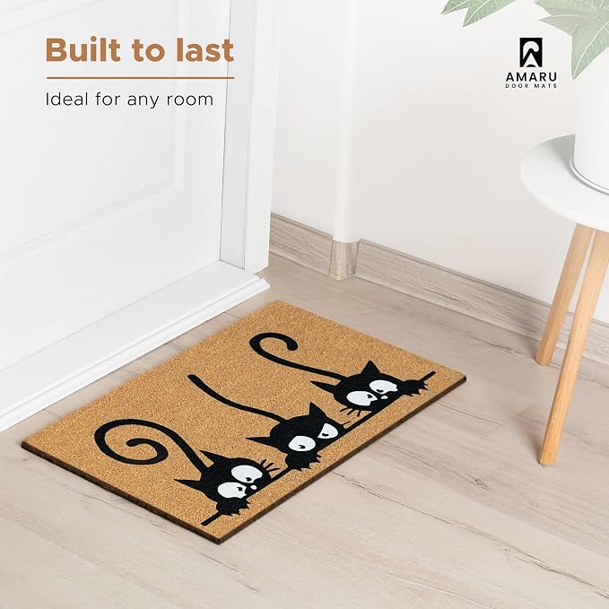Coir Welcome Mat, 17 x 29 in | 100% Natural Coir, Anti-Shedding, Durable PVC - Image 5