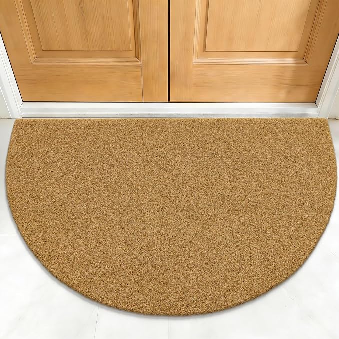 OLANLY Half Circle Front Door Mat, Low Profile Doormat, Stain and Fade Resistant - Image 2