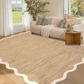 GarveeHome Scalloped Living Room Rug 5x7 Area Rug Washable Non Slip | Area Rug by GarveeHome