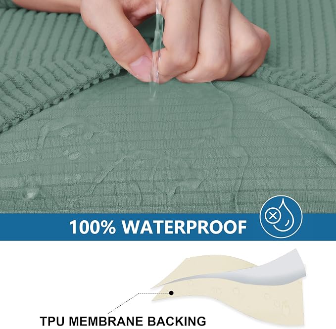 Waterproof Sectional Couch Covers, Non Slip Sofa Cushion Covers | L Shape - Image 3