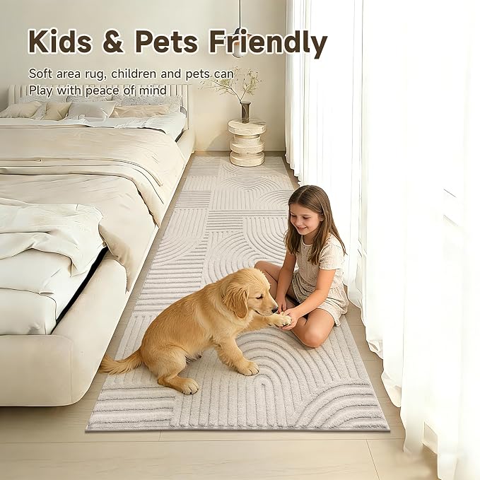 Pauwer 3x8 Area Rugs for Living Room, Modern Non Slip Washable Rug, Soft Fluffy - Image 6