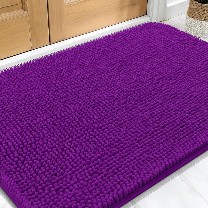 OLANLY Dog Door Mat for Muddy Paws 30x20, Super Absorbent Chenille Mud Mat | by OLANLY