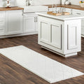 nuLOOM Amy White Trellis Washable Runner Rug by nuLOOM