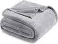 Exclusivo Mezcla Fleece Blanket Twin Size for Bed, Super Soft and Warm, All Season Use, Cozy, Plush, Lightweight, 90x66 Inches, Light Grey