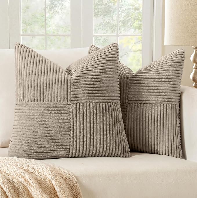 MIULEE Taupe Decorative Throw Pillow Covers by MIULEE