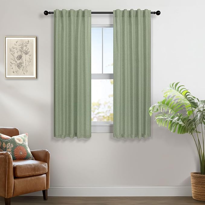 Sage Green Curtains 38 Inch Width by Pitalk