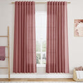 Canyon Rose Linen Curtains 72 Inch Length by Nanspring