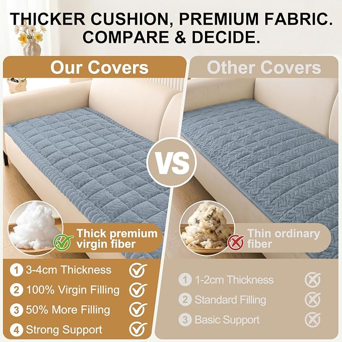 Smiry Couch Cover for Dogs, Non Slip Fuzzy Pet Sofa Covers Washable | Sofa - Image 5