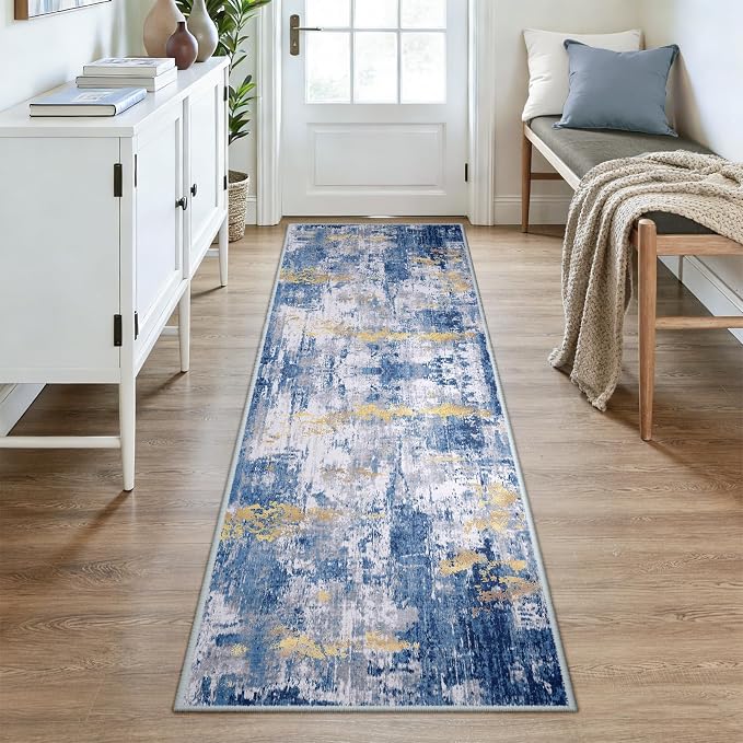 RELEANY Washable Runner 3'x8' Abstract Area Rug - Image 2