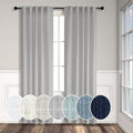Grey Curtains 38 Inch Wide for Bedroom 2 Panels Rod Pocket Back Tab Loops Semi by Pitalk