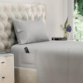 DREAMCARE Twin XL Sheet Sets – 3pcs Cooling Sheets – up to 21” Extra Deep Pocket Twin XL Sheets Set – Hotel Luxury Sheets & Pillowcases – Superior Softness 100% Fine Microfiber with Side Pocket –LGray