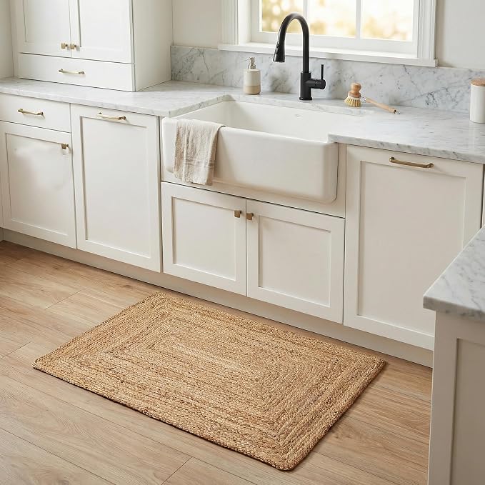 Hausattire Jute Braided Area Rug, 2x3 ft | 100% natural jute, hand woven - Image 7
