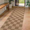 Lahome Checkered Easy Jute Kitchen Runner Rug, 2x8 Outdoor Rugs Washable | by Lahome