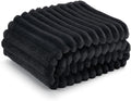 Bedsure GentleSoft Twin XL Blanket for Couch - Cozy Soft Blankets for Women, Cute Small Fleece Throws for Girls, Black, 66x90 Inches