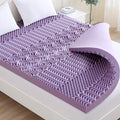 MUXHOMO 2 Inch 7-Zone Twin XL Mattress Topper, Egg Crate Foam Mattress Topper Twin XL Size for Back Pain, Lavender Cooling Gel Infused Bed Pad, CertiPUR-US and Oeko-TEX Certification (79"×38")