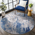 RELEANY Washable Round 4ft Area Rug by RELEANY