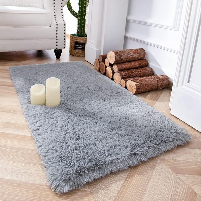 Chicrug Soft Runner Rug for Bedroom Living Room Plush Fluffy Rug 2x3 | Shag by ChicrugHomeDecor