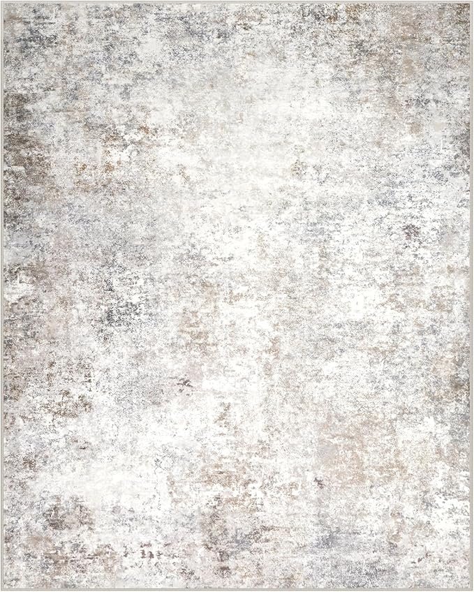Beige Grey Washable Rugs 3x5 Area Rugs - Image 9