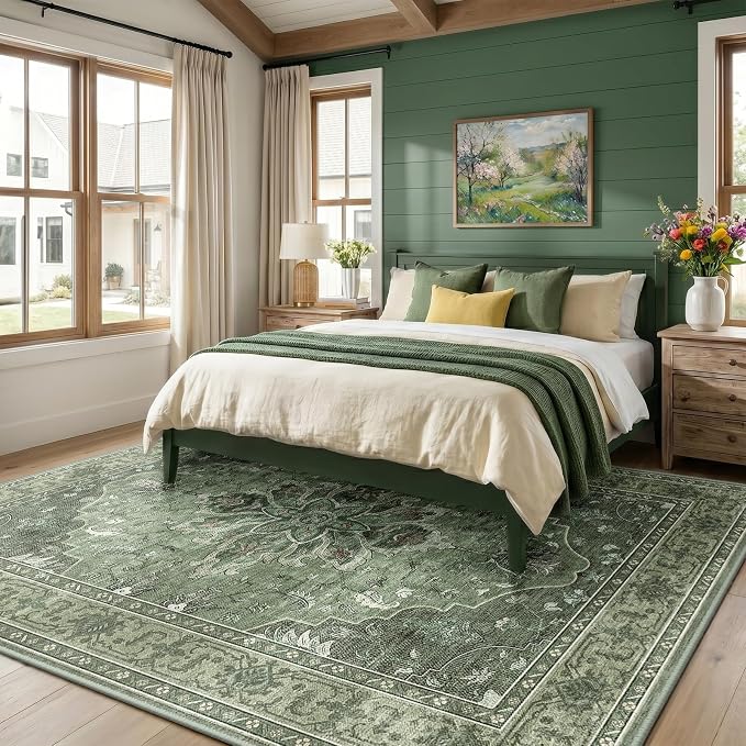 RELEANY Washable Area Rug, Large 9'x12', Water Repellent, Pet Friendly - Image 2