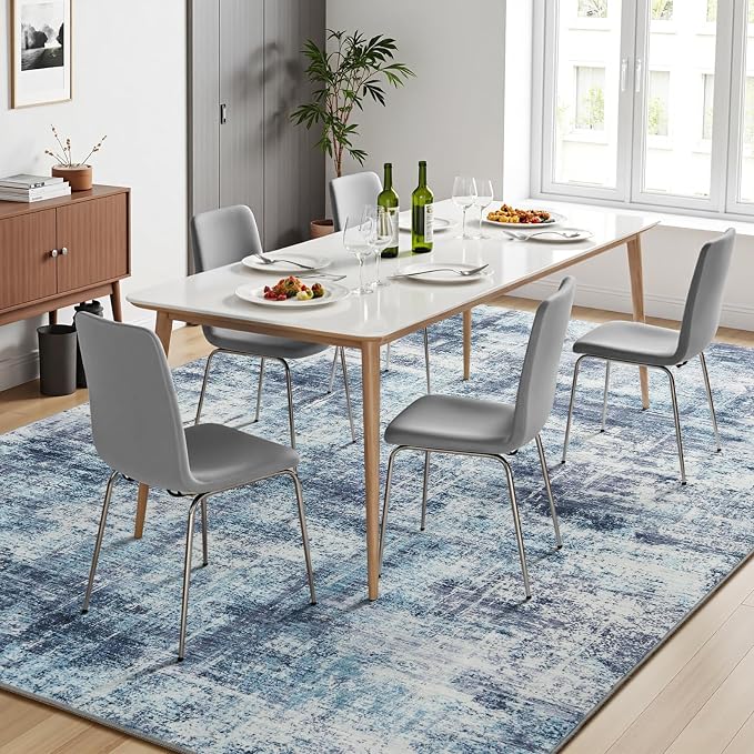 8x10 Area Rug for Living Room, Abstract Washable Non-Slip Large Rugs, Dining - Image 3